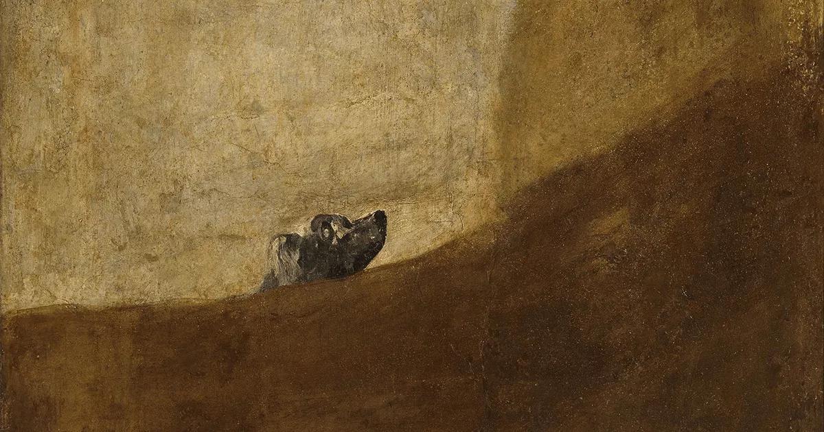 Goya’s famous ‘The Dog’ painting.